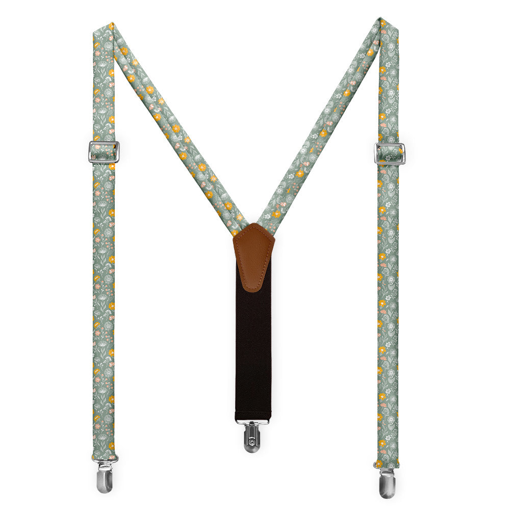 Wildflower Meadow Suspenders - Full Front View - Knotty Tie Co.