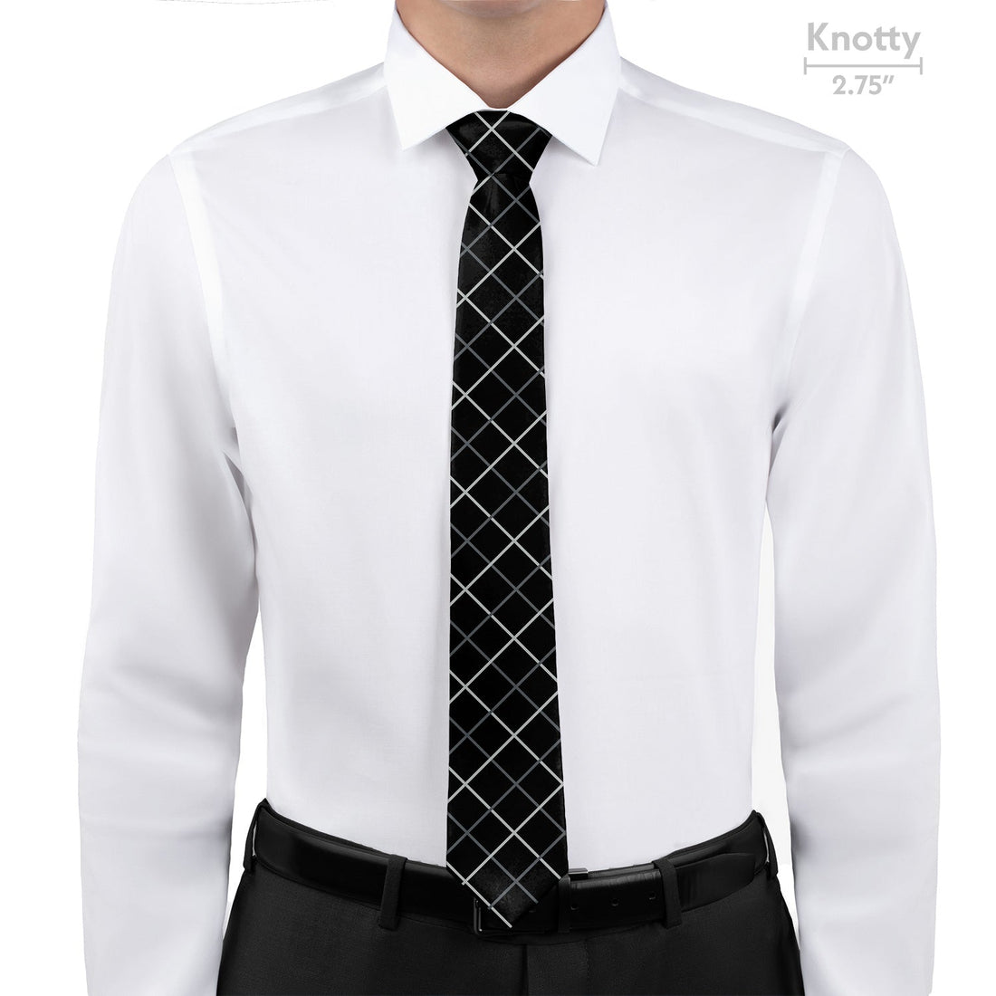 Windowpane Plaid Necktie - Knotty - Knotty Tie Co.