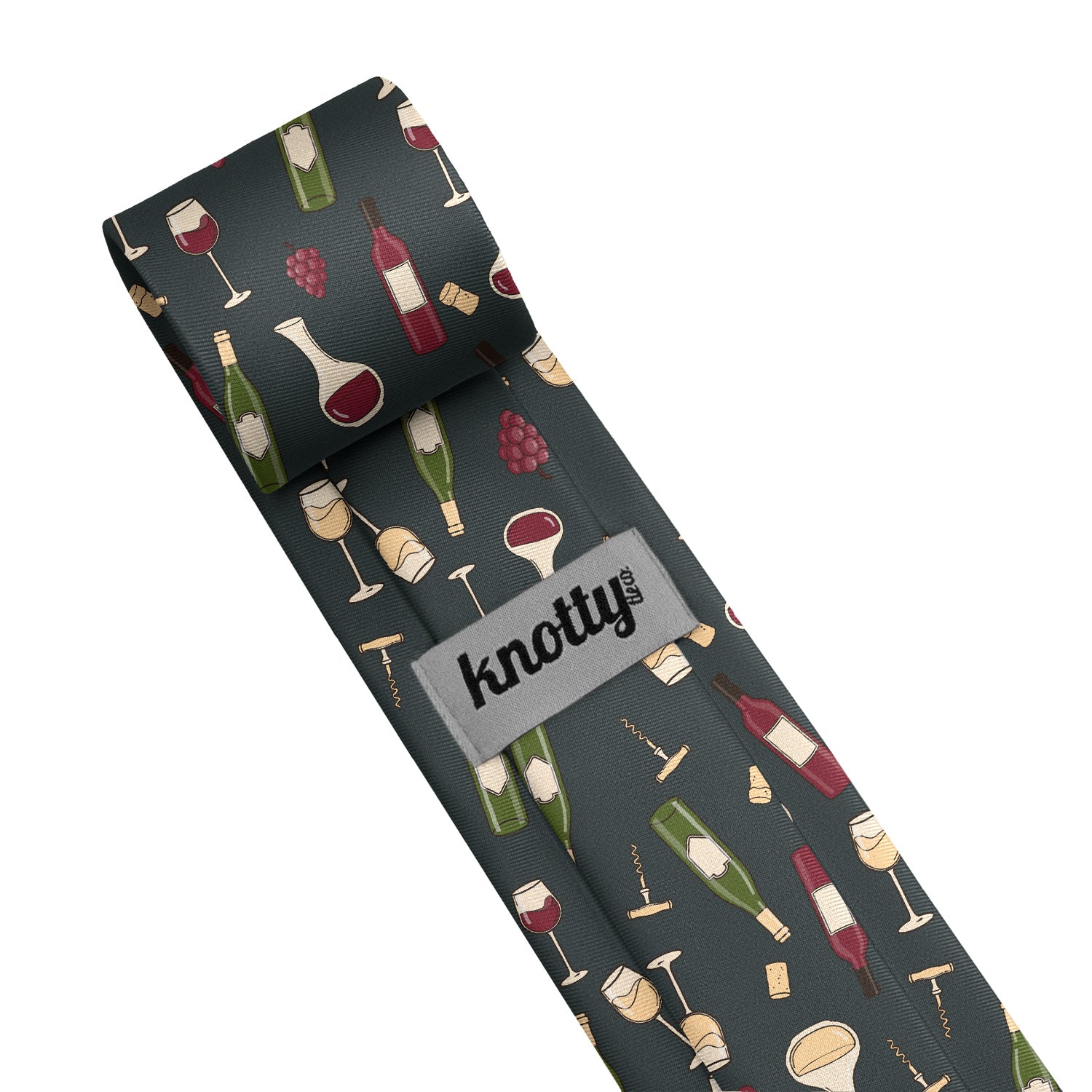 Wine Necktie - Tag - Knotty Tie Co.