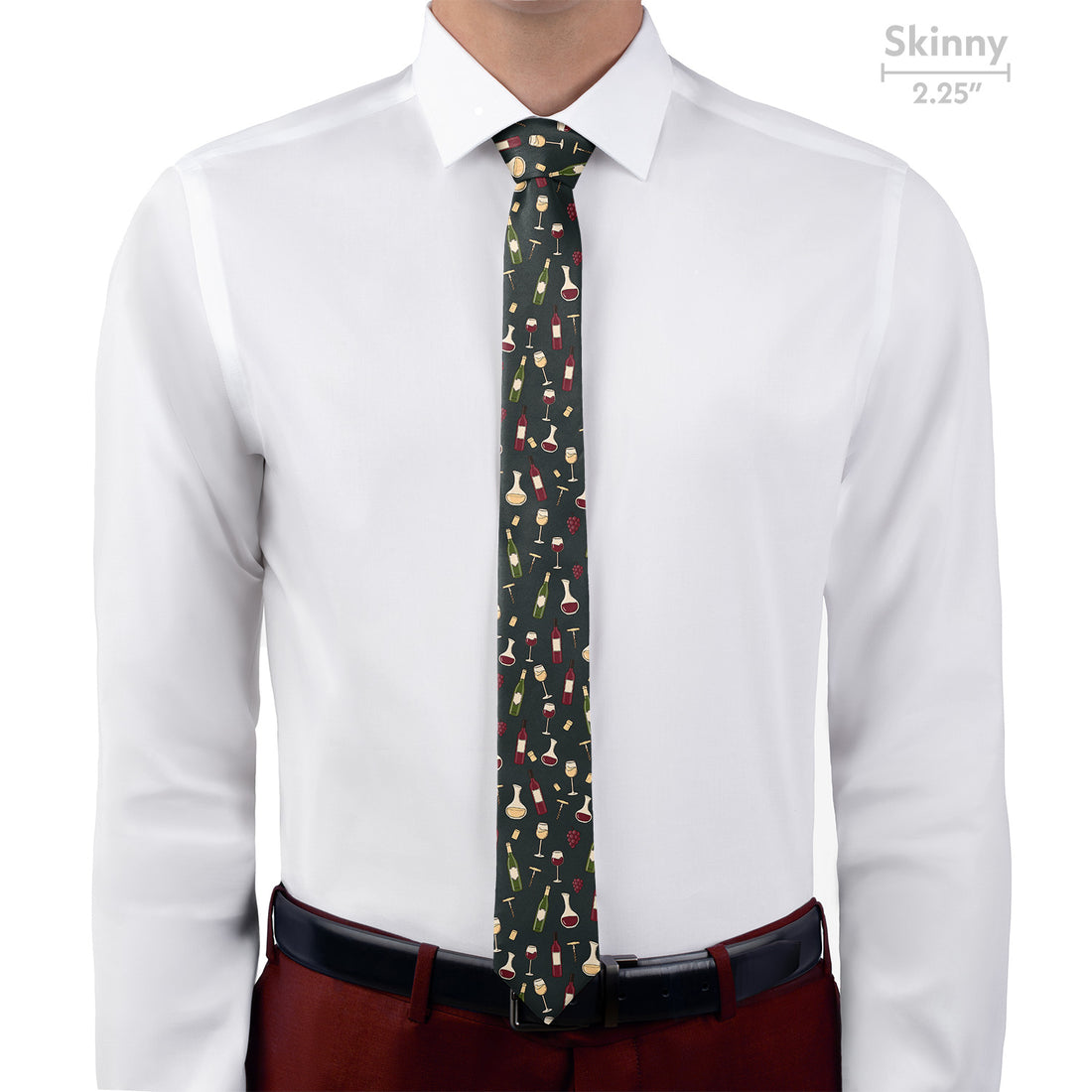 Wine Necktie - Skinny - Knotty Tie Co.