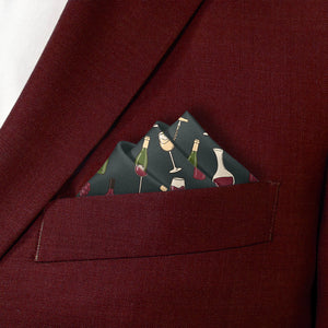 Wine Pocket Square - Stairs Fold - Knotty Tie Co.