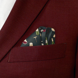 Wine Pocket Square - Wave Fold - Knotty Tie Co.