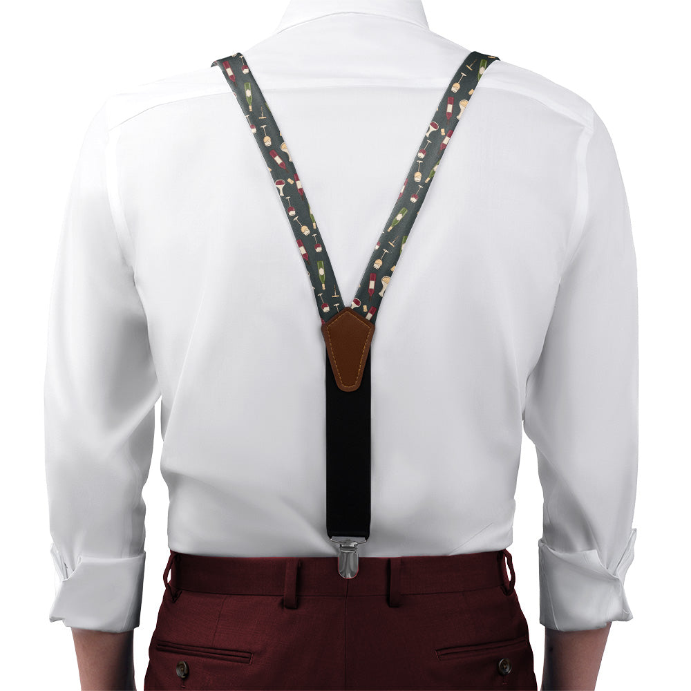 Wine Suspenders - On Model Front View - Knotty Tie Co.