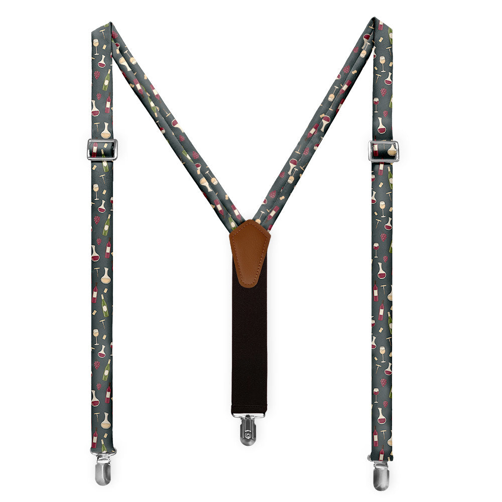 Wine Suspenders - Full Front View - Knotty Tie Co.