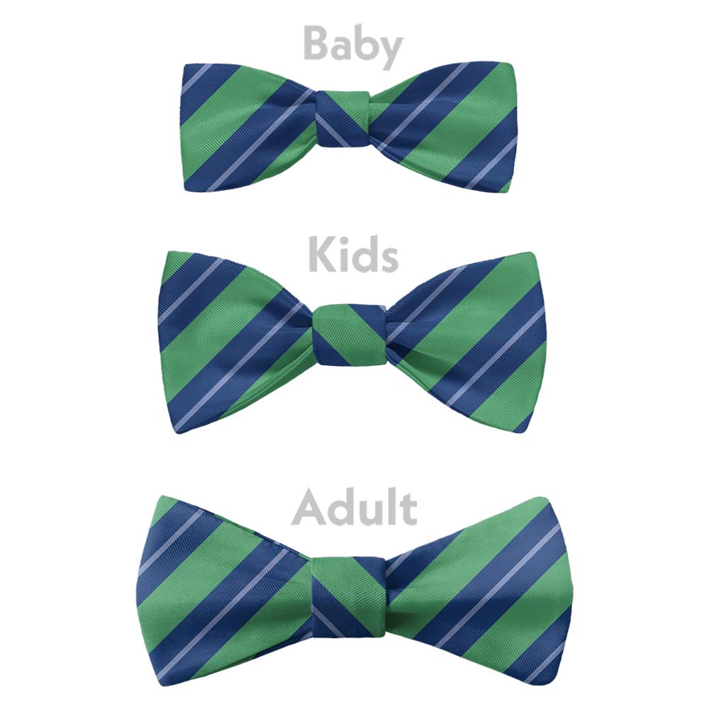 Winthorpe Stripe Bow Tie - Bow Sizes - Knotty Tie Co.