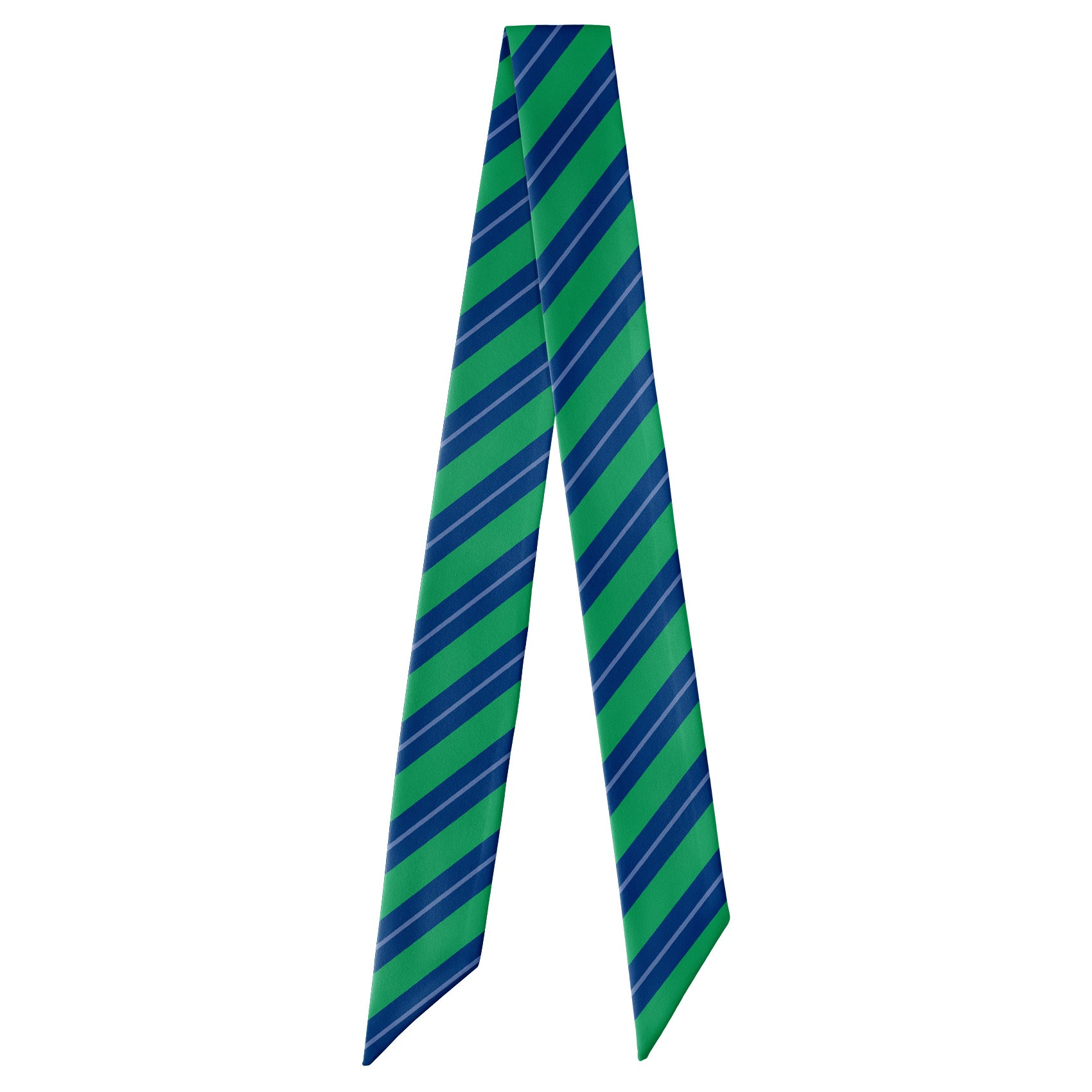 Winthorpe Stripe Hair Scarf - Full View of Hair Scarf - Knotty Tie Co.