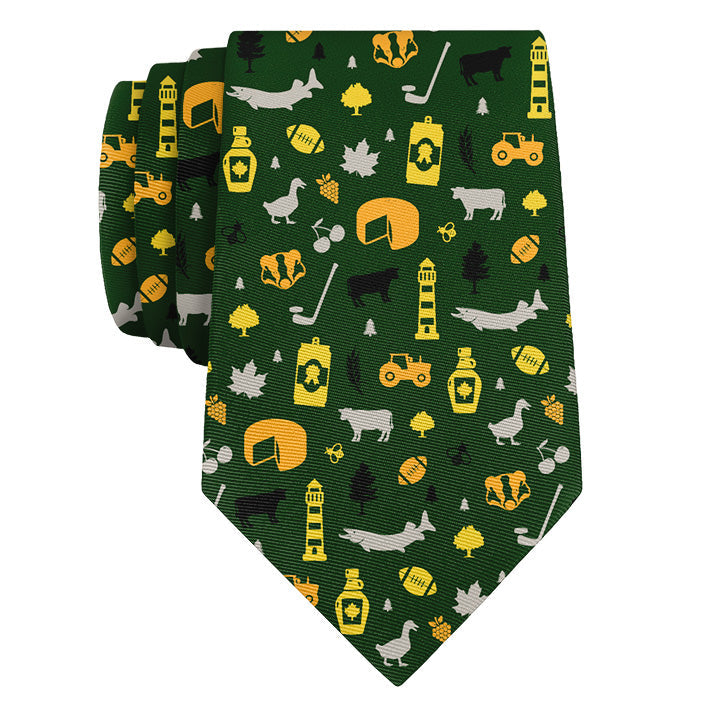 Wisconsin State Heritage Necktie - Rolled - Knotty Tie Co.