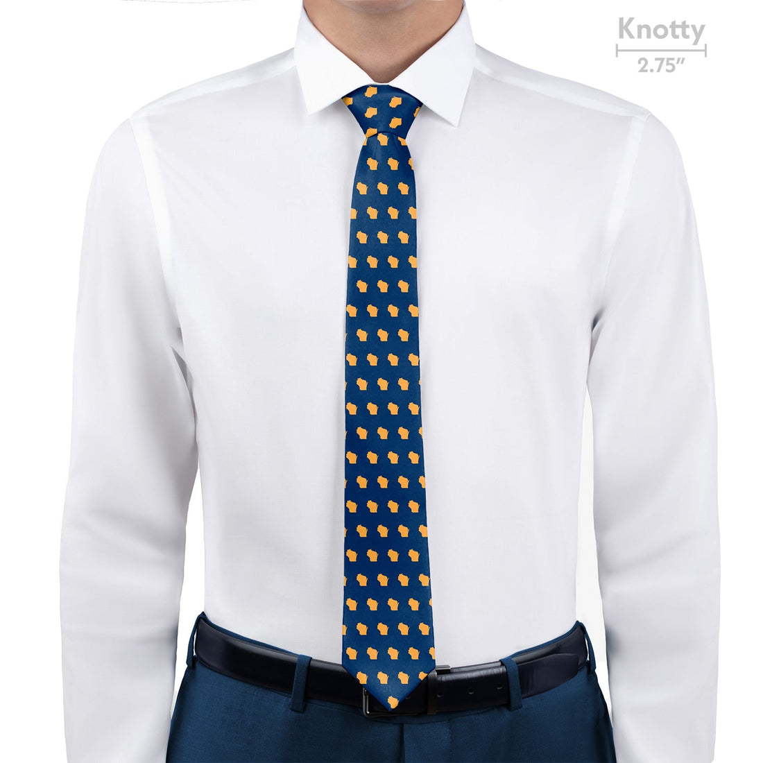 Wisconsin State Outline Necktie - Knotty - Knotty Tie Co.