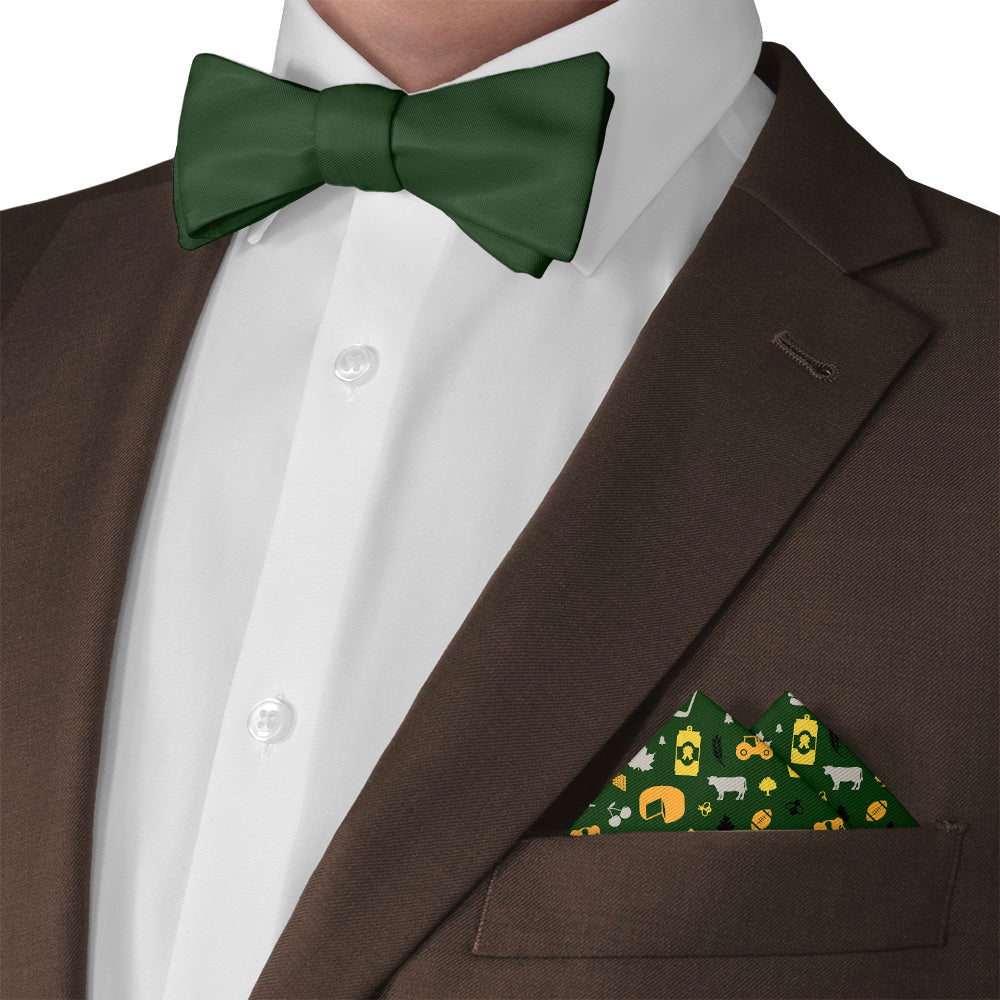 Wisconsin State Heritage Pocket Square - Matching Bow Tie - Knotty Tie Co.