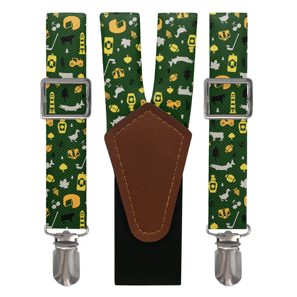 Wisconsin State Heritage Suspenders - Main View - Knotty Tie Co.