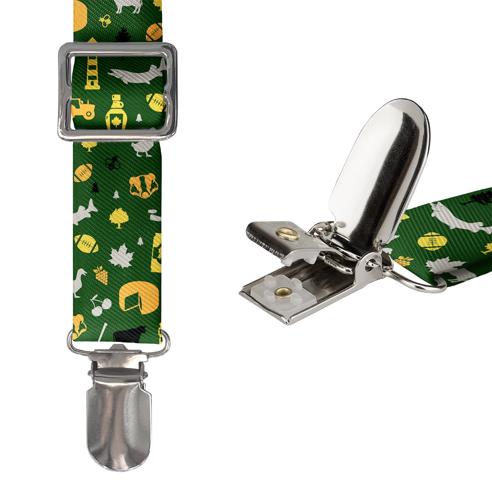 Wisconsin State Heritage Suspenders - Hardware and Strap - Knotty Tie Co.