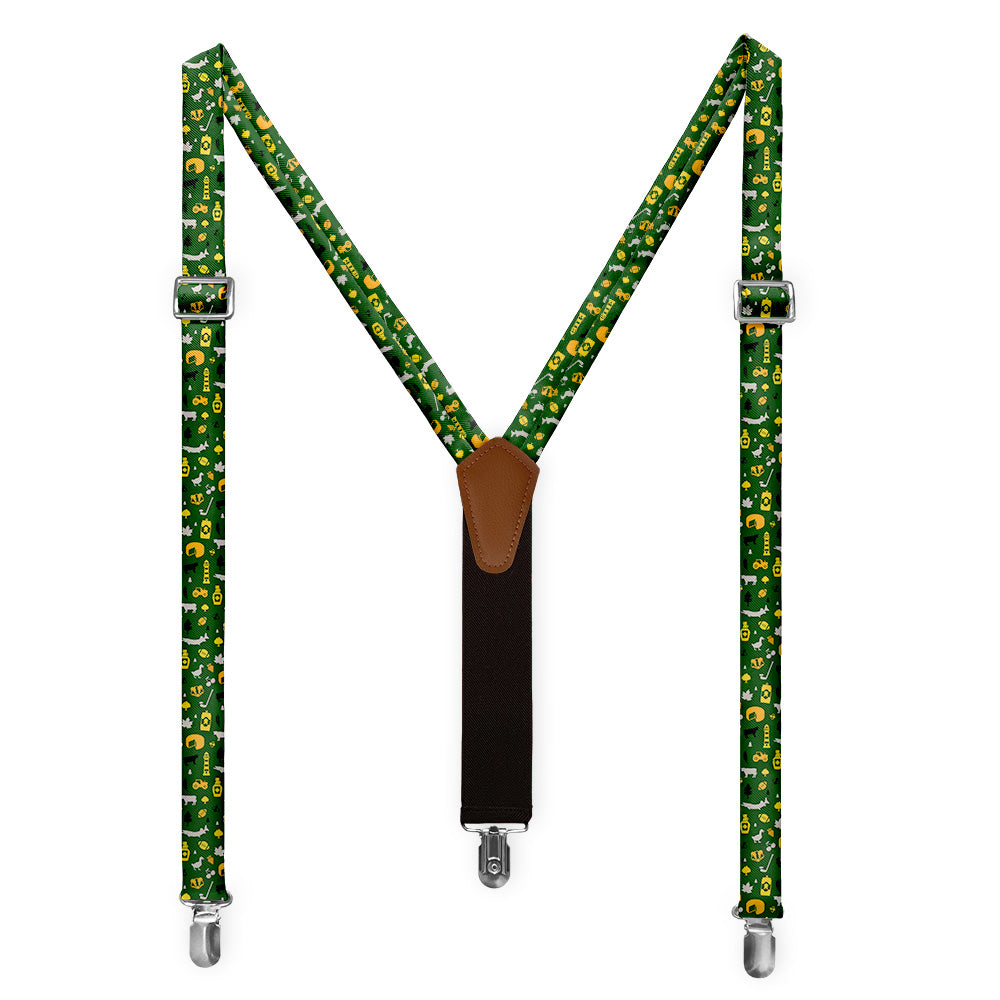Wisconsin State Heritage Suspenders - Full Front View - Knotty Tie Co.