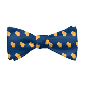 Wisconsin State Outline Bow Tie - Adult Standard Self-Tie 14-18" -  - Knotty Tie Co.