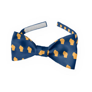 Wisconsin State Outline Bow Tie - Kids Pre-Tied 9.5-12.5" -  - Knotty Tie Co.