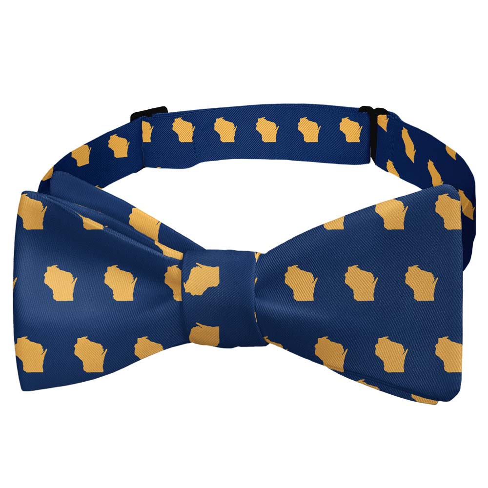 Wisconsin State Outline Bow Tie - Self Tie Bow Tie - Knotty Tie Co.