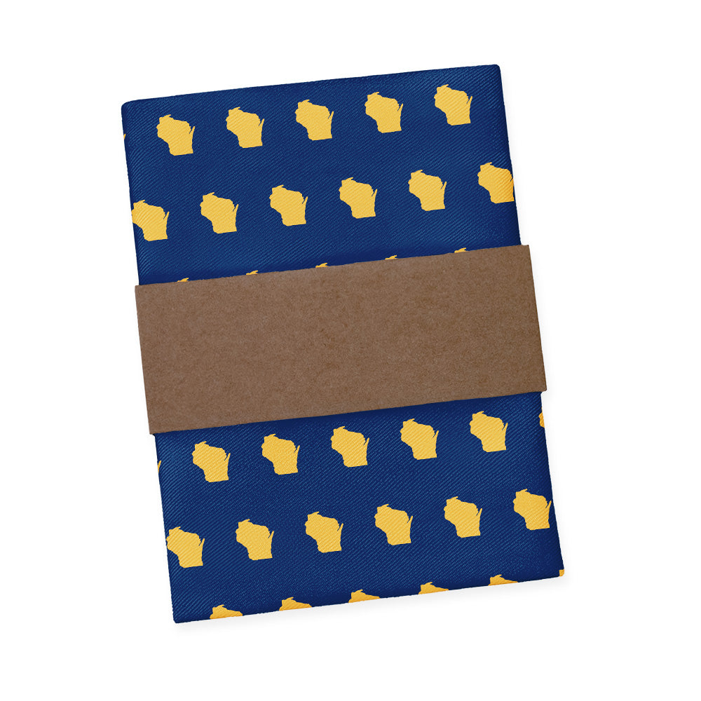Wisconsin State Outline Pocket Square - Packaging - Knotty Tie Co.