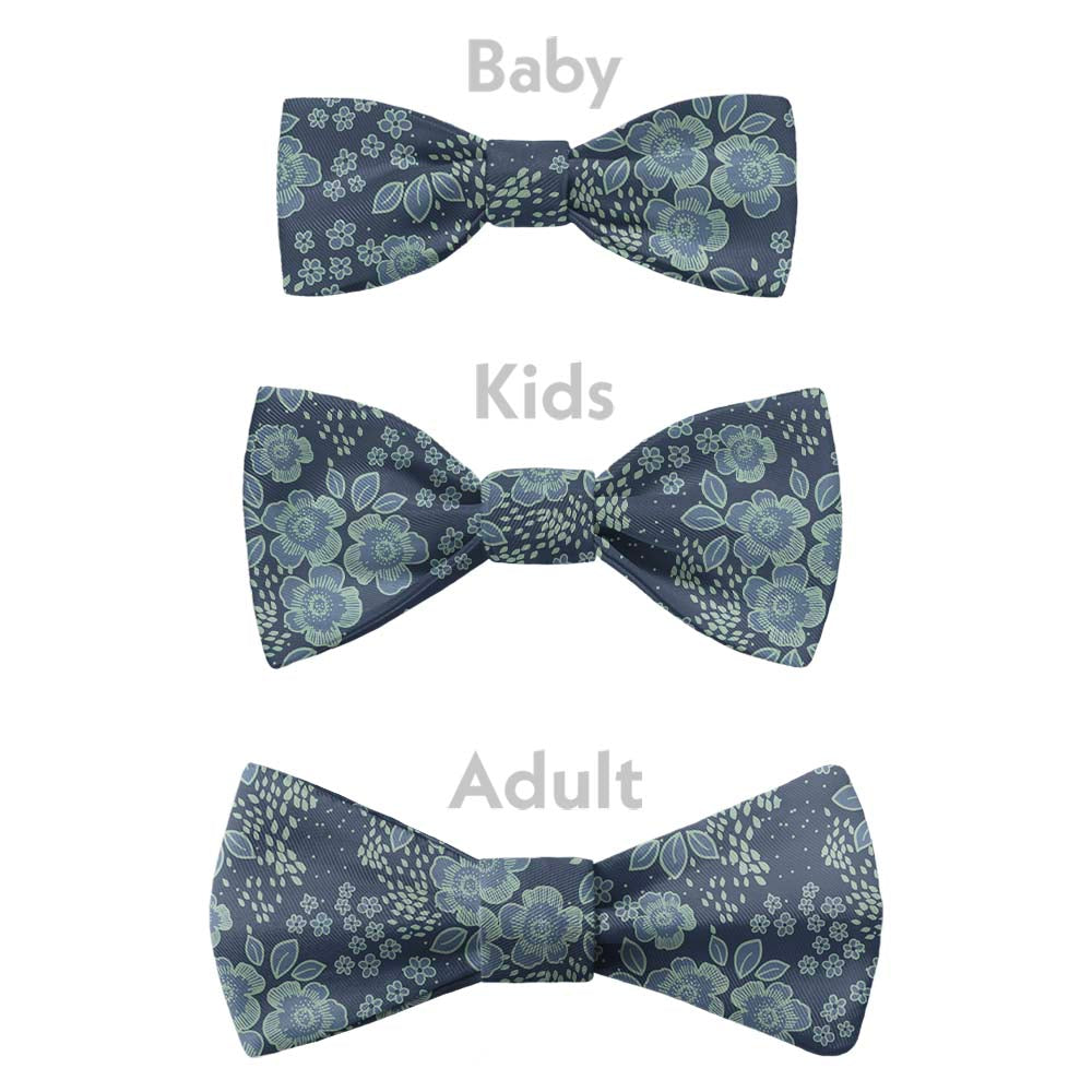 Woodland Floral Bow Tie - Bow Sizes - Knotty Tie Co.