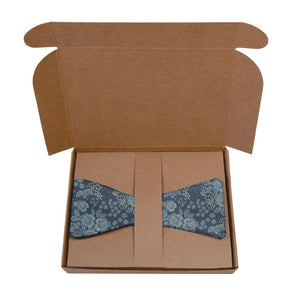 Woodland Floral Bow Tie- Kraft Gift Box Packaging - Knotty Tie Co.