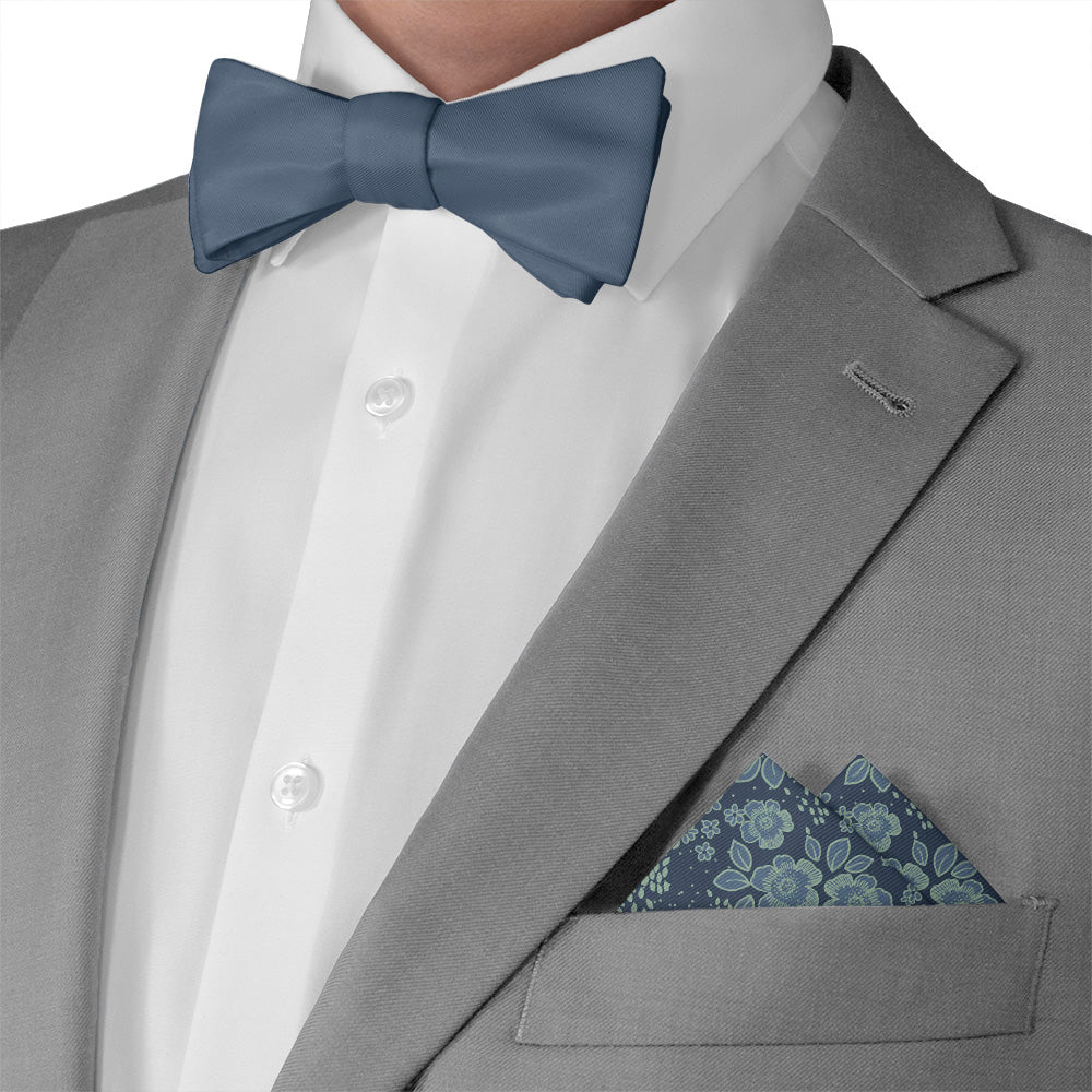 Woodland Floral Pocket Square - Matching Bow Tie - Knotty Tie Co.