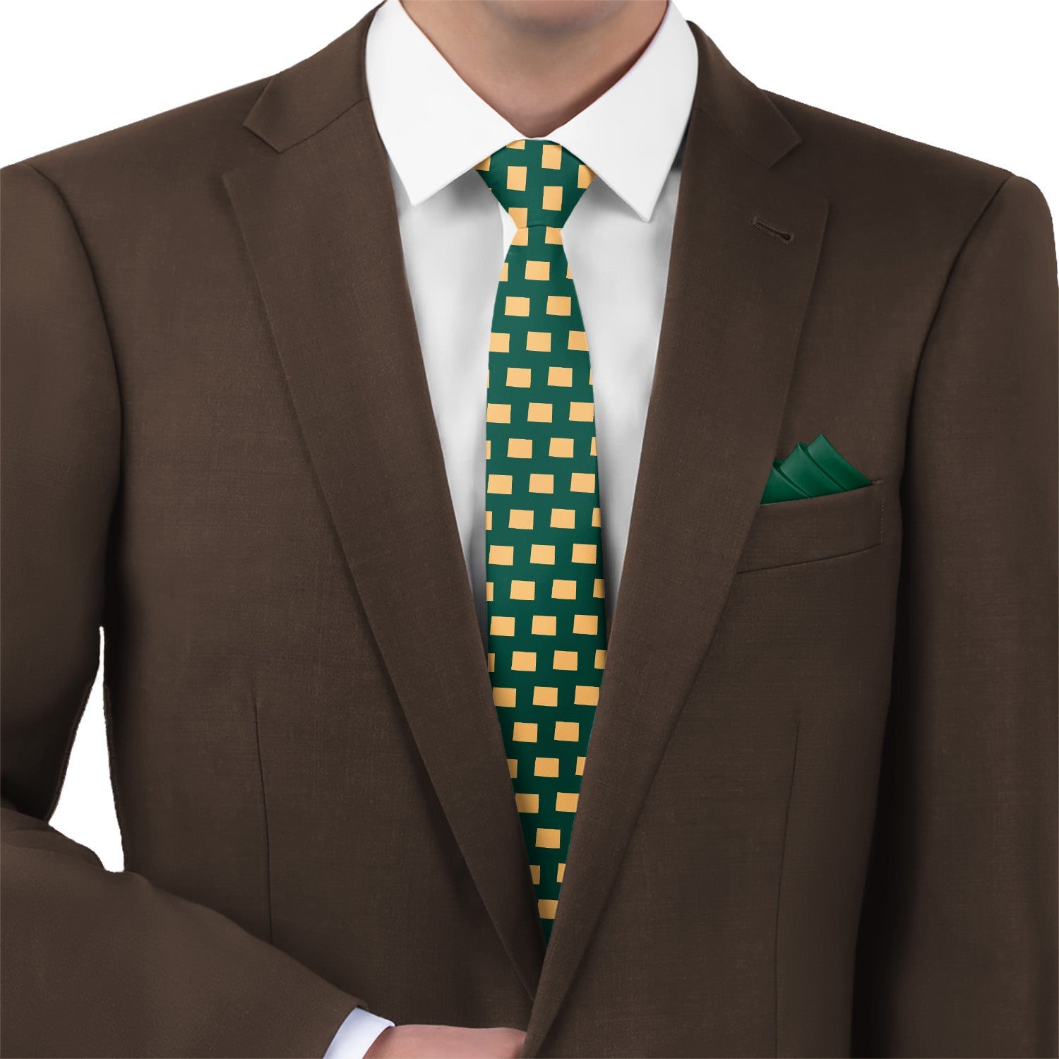 Wyoming State Outline Necktie - Matching Pocket Square - Knotty Tie Co.