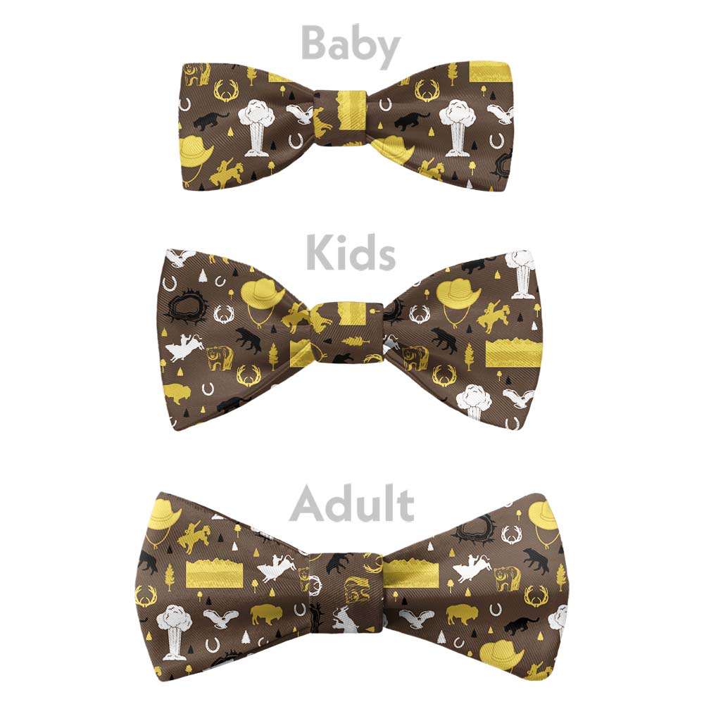 Wyoming State Heritage Bow Tie - Bow Sizes - Knotty Tie Co.