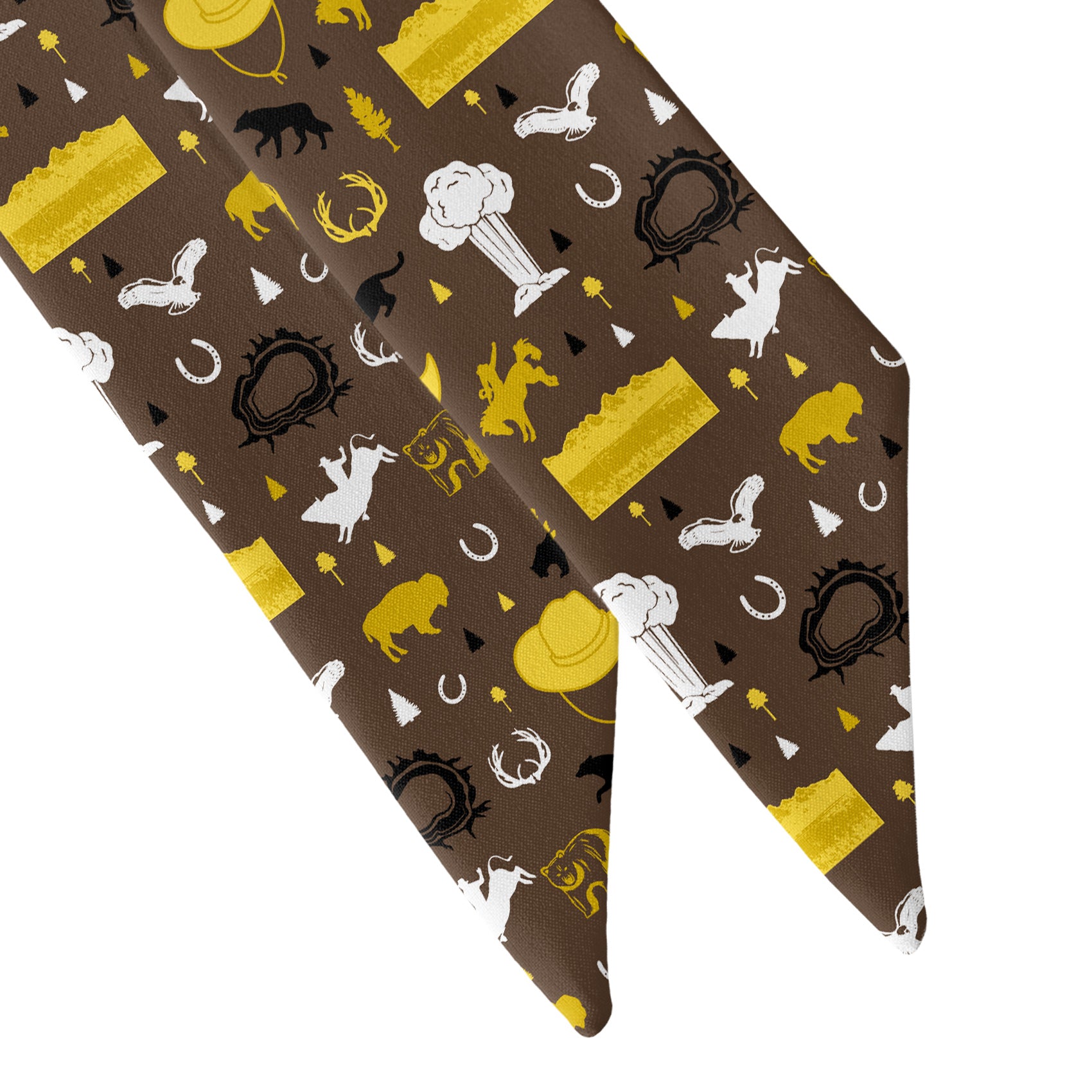 Wyoming State Heritage Hair Scarf - Scarf Tapered Ends - Knotty Tie Co.