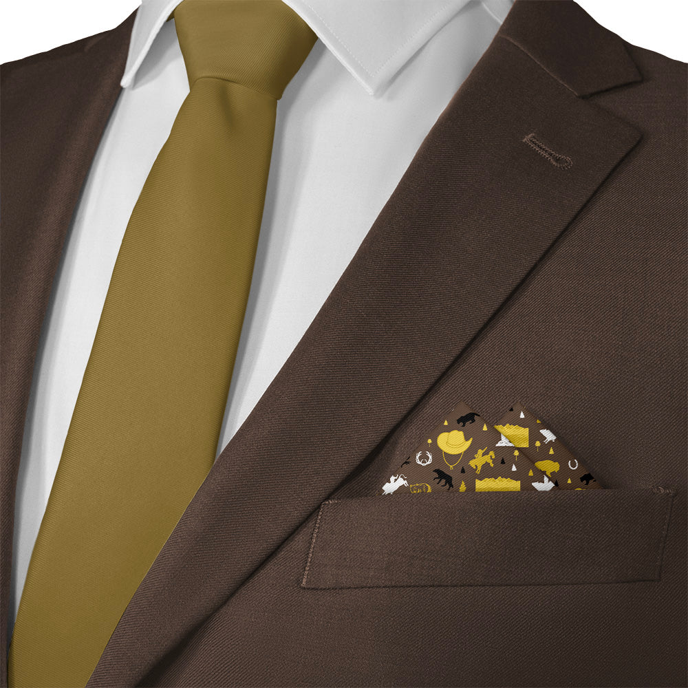 Wyoming State Heritage Pocket Square - Matching Necktie- Knotty Tie Co.