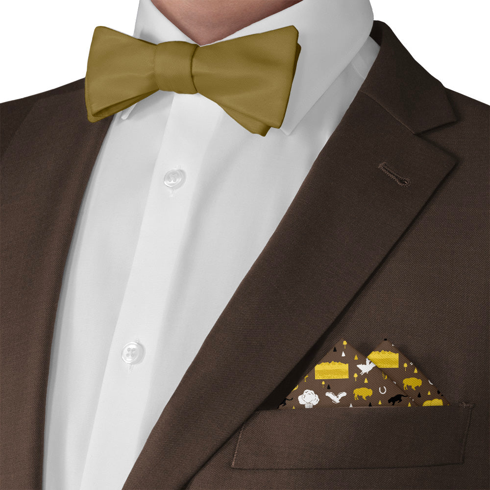 Wyoming State Heritage Pocket Square - Matching Bow Tie - Knotty Tie Co.