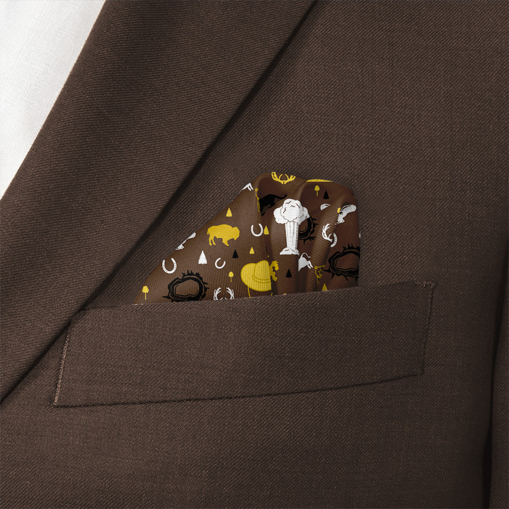 Wyoming State Heritage Pocket Square - Wave Fold - Knotty Tie Co.