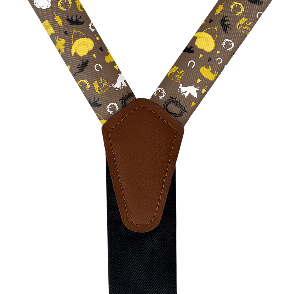 Wyoming State Heritage Suspenders - Vegan Leather Y-Back - Knotty Tie Co.