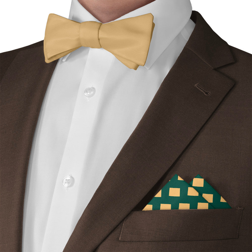 Wyoming State Outline Pocket Square - Matching Bow Tie - Knotty Tie Co.