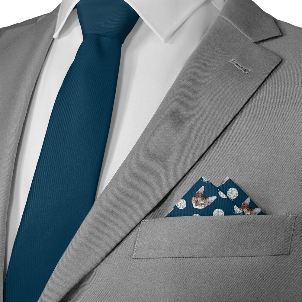 Yarn Photo Pocket Square - Matching Necktie - Knotty Tie Co.