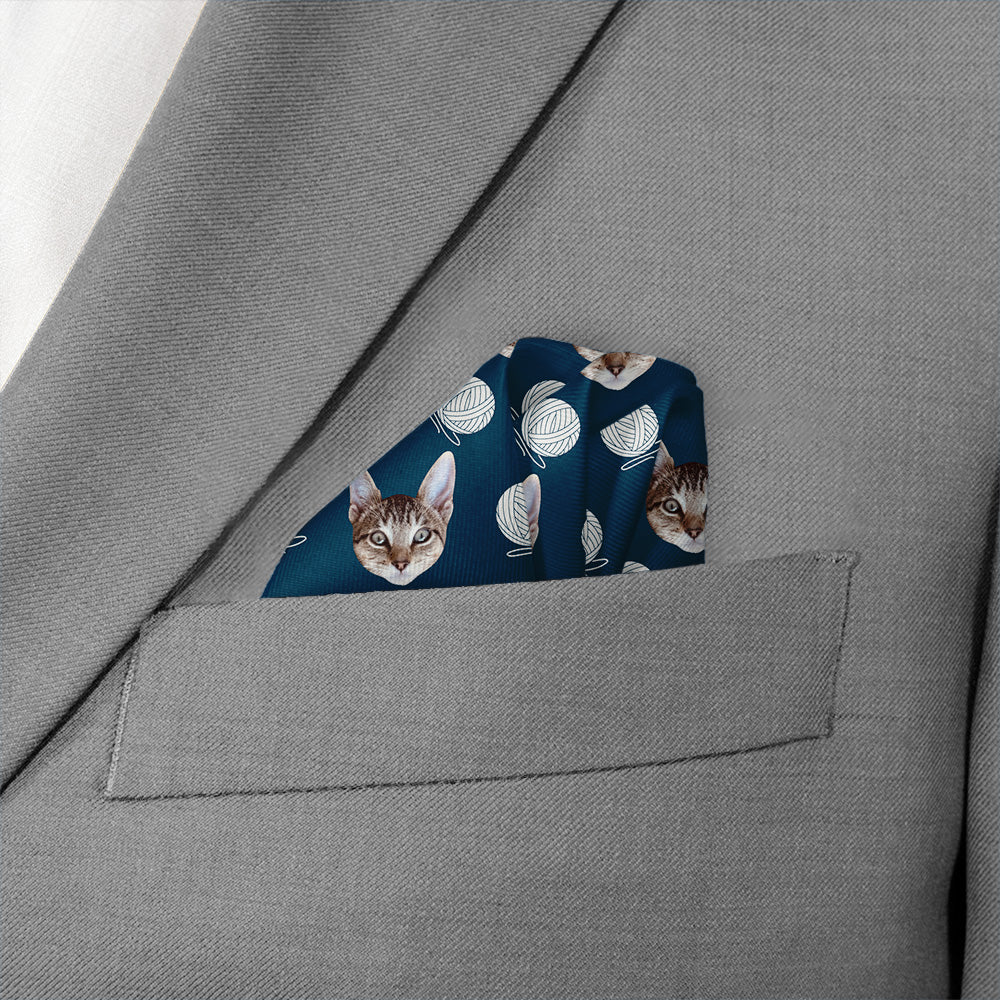 Yarn Photo Pocket Square - Wave Fold - Knotty Tie Co.