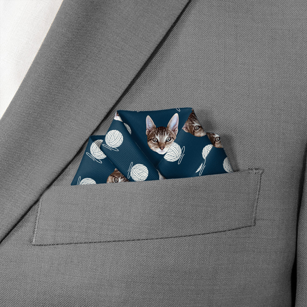 Yarn Photo Pocket Square - Scalloped Fold - Knotty Tie Co.