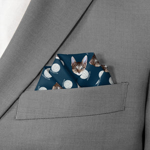 Yarn Photo Pocket Square - Scalloped Fold - Knotty Tie Co.