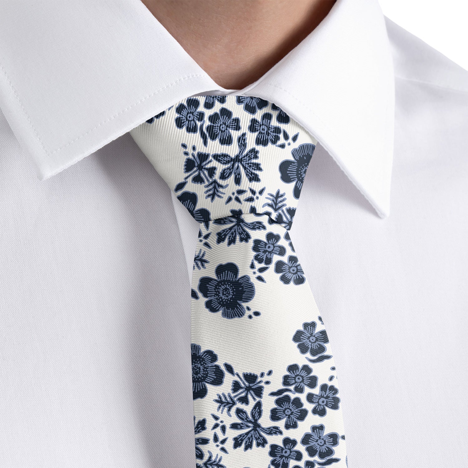 Zak Floral Necktie - Rolled - Knotty Tie Co.