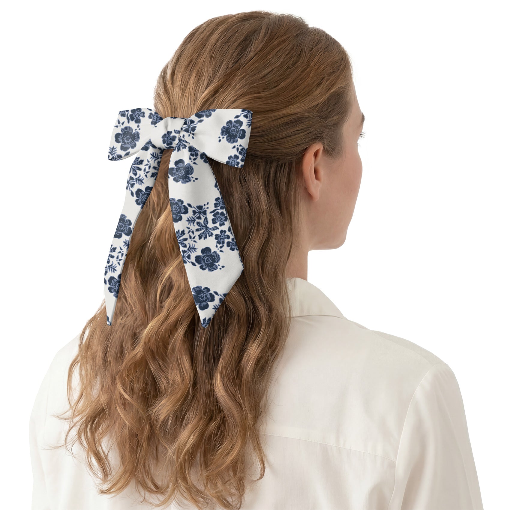 Zak Floral Stripe Hair Scarf - Hair Scarf - Knotty Tie Co.