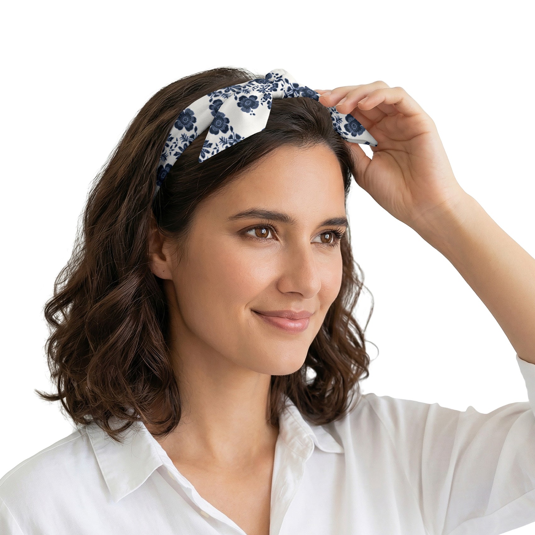 Zak Floral Stripe Hair Scarf - Scarves for Women - Knotty Tie Co.