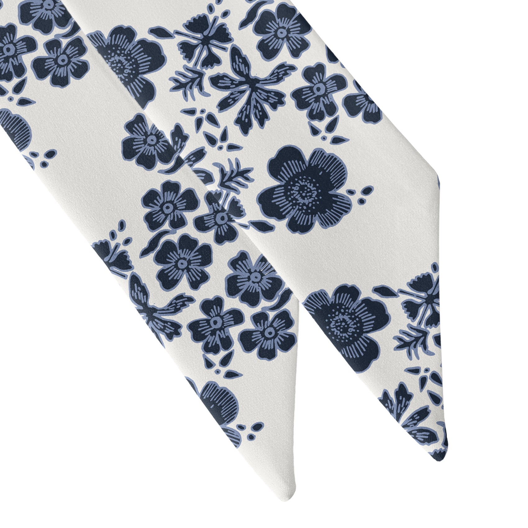 Zak Floral Stripe Hair Scarf - Scarf Tapered Ends - Knotty Tie Co.