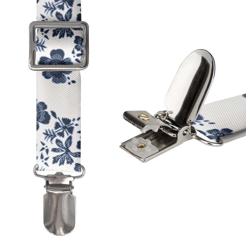 Zak Floral Suspenders - Hardware and Strap - Knotty Tie Co.