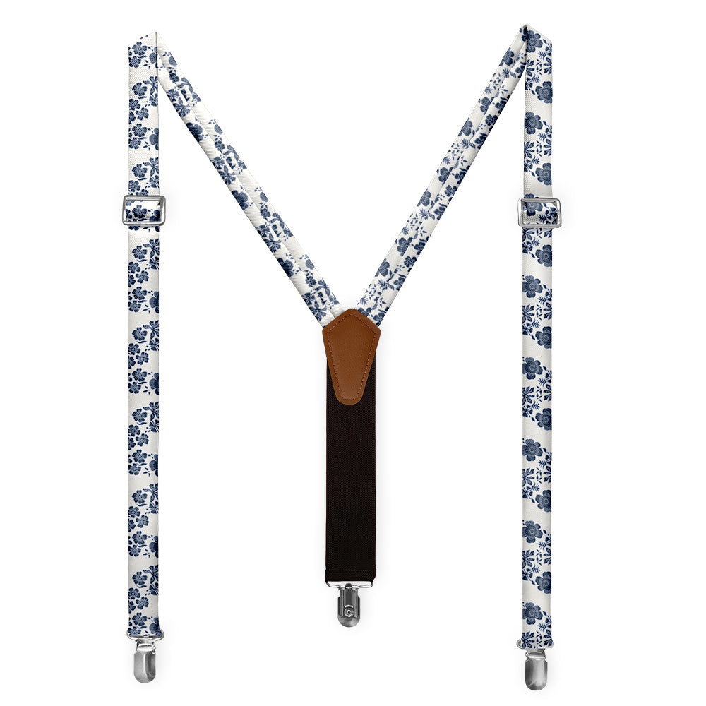Zak Floral Suspenders - Full Front View - Knotty Tie Co.
