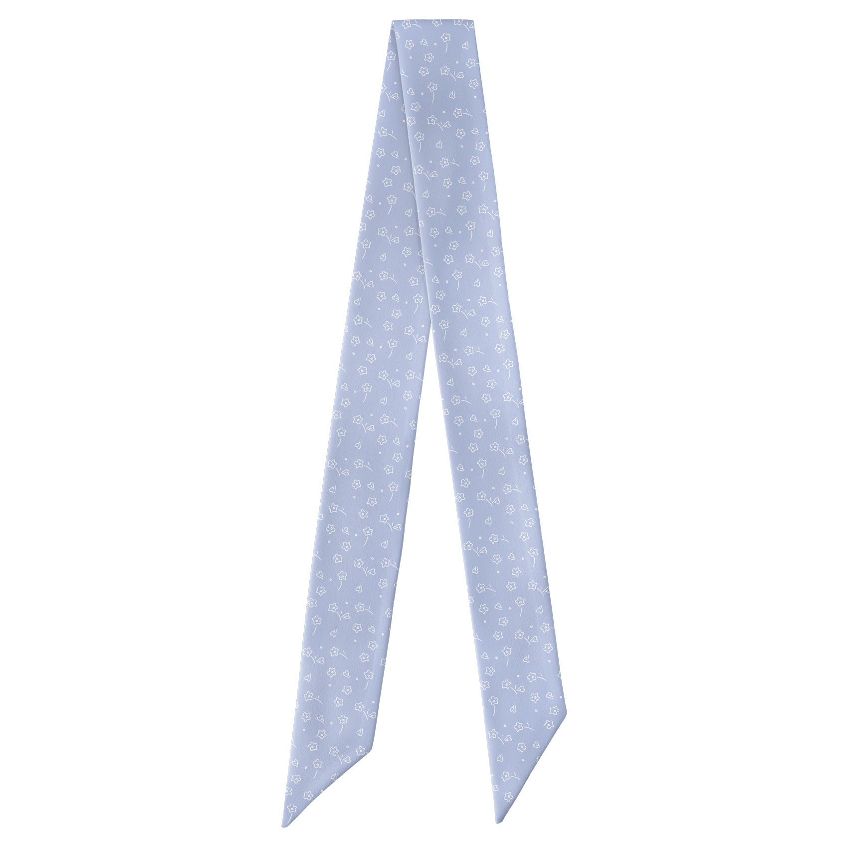 Zoey Floral Hair Scarf - Full View of Hair Scarf - Knotty Tie Co.