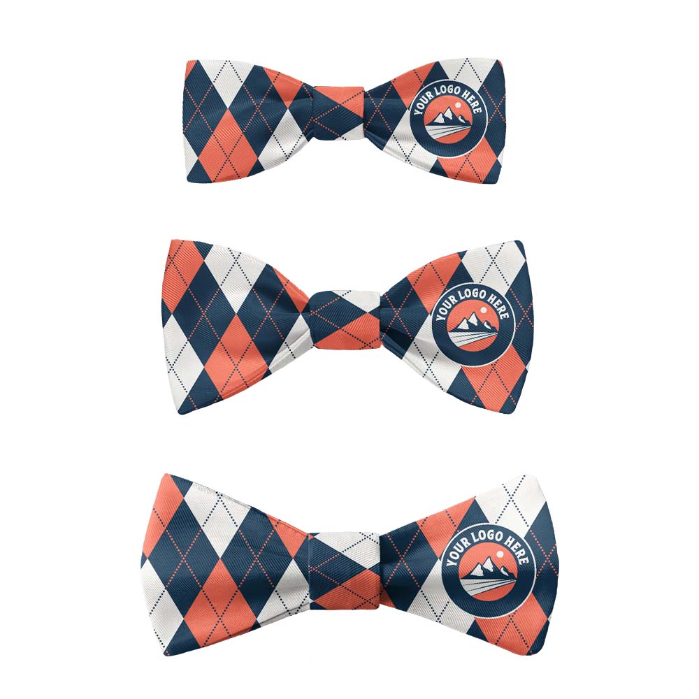 Argyle 1 Logo Bow Tie 7 Sizes - Knotty Tie Co.