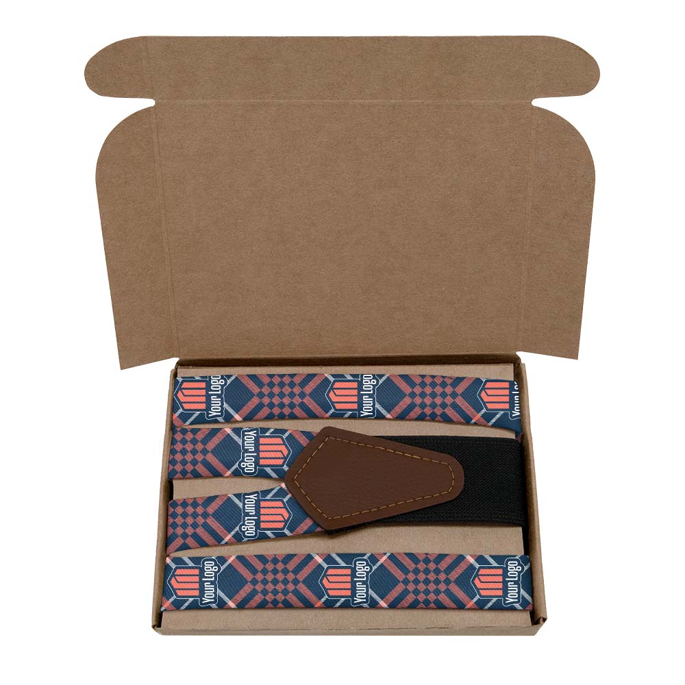 Custom Cincy 2 Logo Suspenders - Kraft Gift Box Packaging - Knotty Tie Co.
