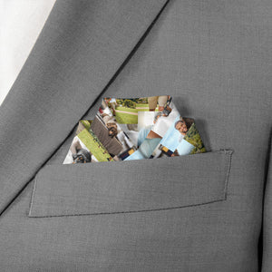 Collage Photo Pocket Square - Scalloped Fold - Knotty Tie Co.