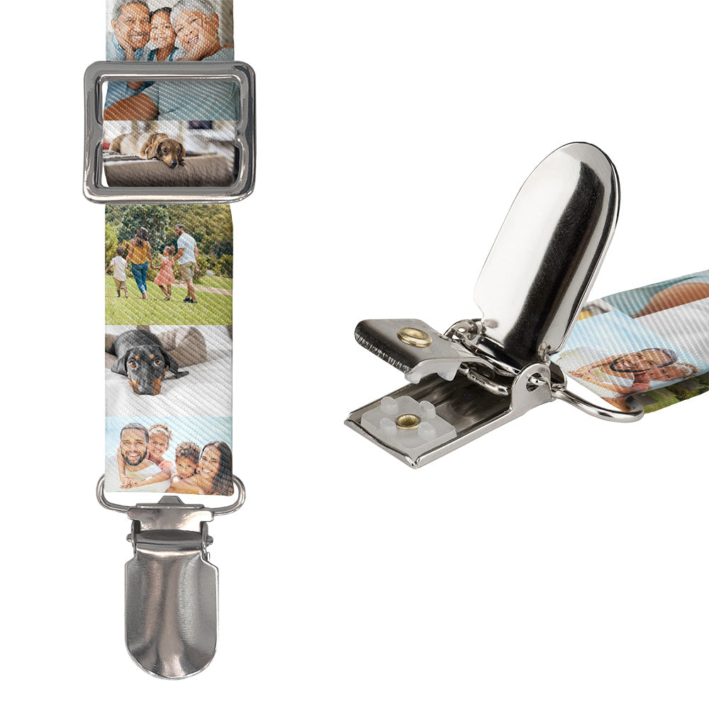 Collage Photo Suspenders - Hardware and Strap - Knotty Tie Co.