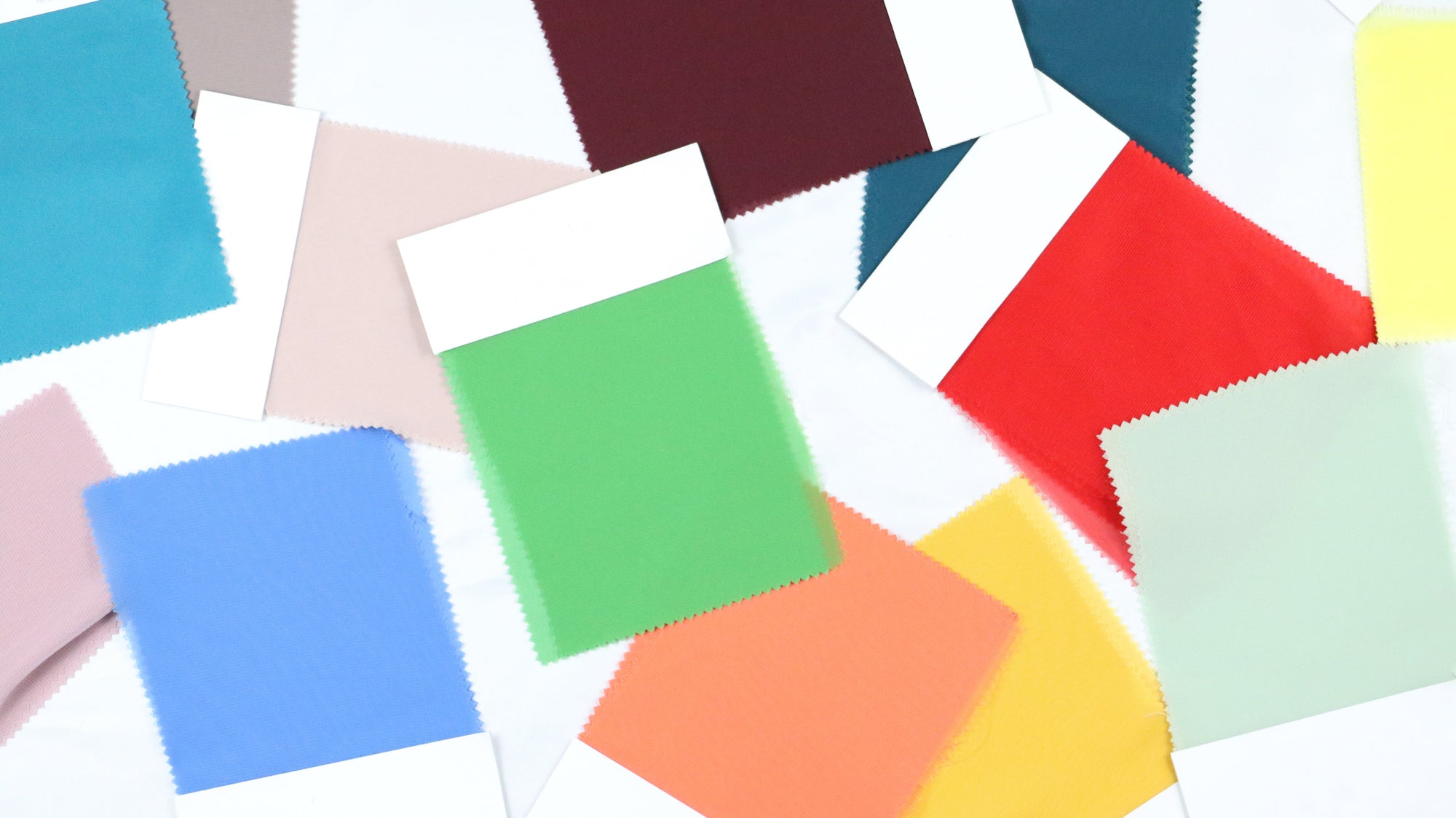 Color swatches in various hues on a white background