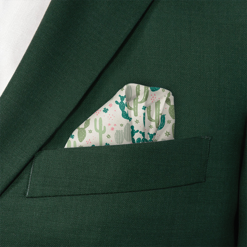 cactus themed wedding pocket squares