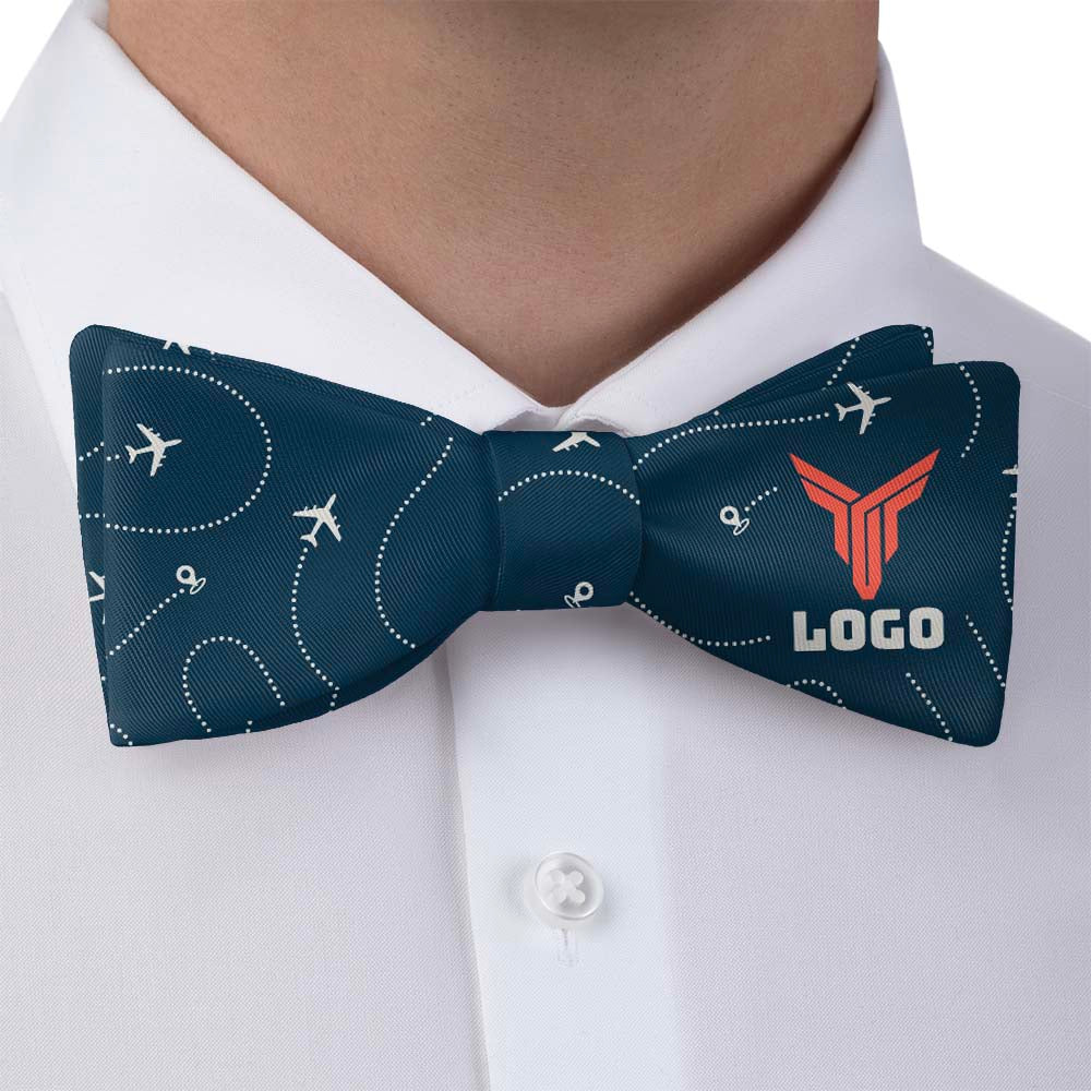 In Flight 1 Logo Bow Tie 2 Dress Shirt - Knotty Tie Co.