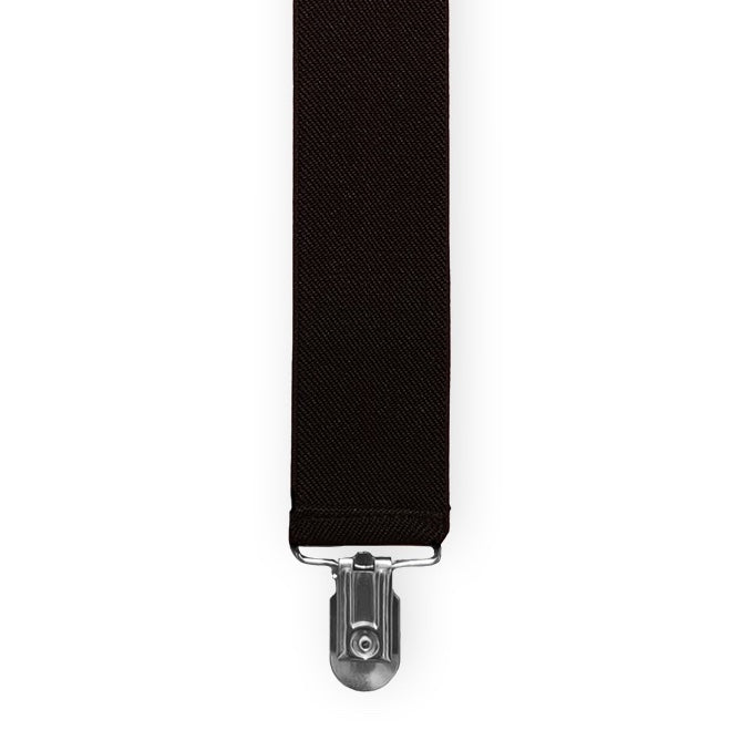 Black back elastic and clamp of suspenders